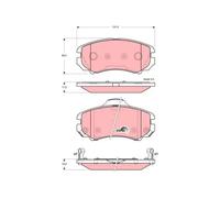 Pastillas de freno GDB3386 TRW para KIA HYUNDAI