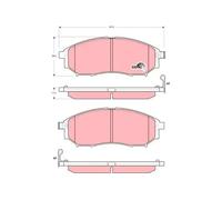 Pastillas de freno GDB3392 TRW para NISSAN INFINITI RENAULT