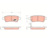 Pastillas de freno GDB3405 TRW para NISSAN NAVARA NP300 PATHFINDER III