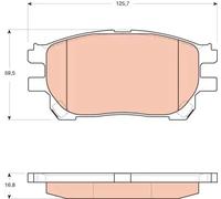 Pastillas de freno GDB3414 TRW para TOYOTA PREVIA II