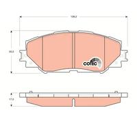 Pastillas de freno GDB3425 TRW para TOYOTA SUBARU LEXUS