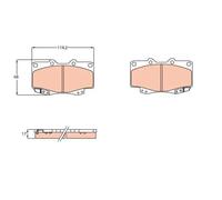 TRW Pastillas de freno GDB3428 – Juego de 4 delanteras para Toyota Hilux