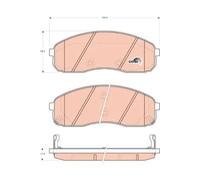 Juego de pastillas de freno TRW GDB3433, delante