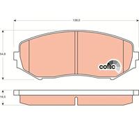 Pastillas de freno GDB3443 TRW para SUZUKI GRAND VITARA II