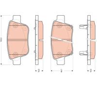Pastillas de freno GDB3456 TRW para TOYOTA PREVIA III