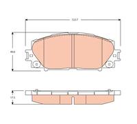 Pastillas de freno GDB3459 TRW para TOYOTA YARIS YARIS Furgoneta/Hatchback