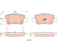 Pastillas de freno GDB3480 TRW para TOYOTA COROLLA Sedán AURIS
