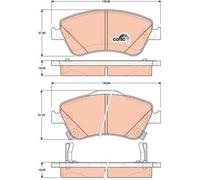 Pastillas de freno GDB3481 TRW para TOYOTA COROLLA Sedán AURIS
