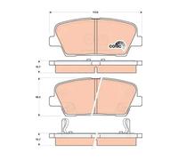 Pastillas de freno GDB3499 TRW para KIA HYUNDAI