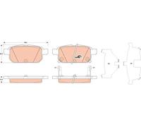 Pastillas de freno GDB3529 TRW para SUZUKI SWIFT IV SX4 S-CROSS VITARA BALENO