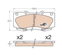 Pastillas de freno GDB3534 TRW para TOYOTA HILUX VII Pick-up HILUX VIII Pick-up