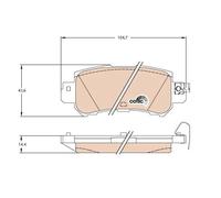 Pastillas de freno GDB3539 TRW para MAZDA CX-5 CX-3