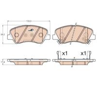 Pastillas de freno GDB3548 TRW para KIA HYUNDAI