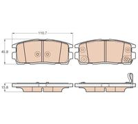 Pastillas de freno GDB3566 TRW para OPEL CHEVROLET