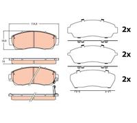 Pastillas de freno GDB3581 TRW para HONDA CR-V IV