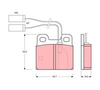 Juego de pastillas de freno TRW GDB363, atrás