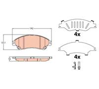 Pastillas de freno GDB3633 TRW para SUZUKI SX4 S-CROSS