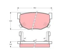 Pastillas de freno GDB368 TRW para NISSAN 300ZX 200SX Coupé 300ZX Coupé