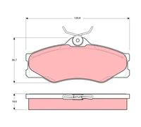 Pastillas de freno GDB399 TRW para VW TRANSPORTER T3 Autobús