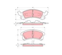 Pastillas de freno GDB4002 TRW para CHEVROLET BUICK PONTIAC