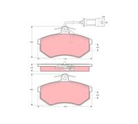 Pastillas de freno GDB404 TRW para AUDI 80 B3 Sedán 100 C2 Sedán 100 C3 Sedán