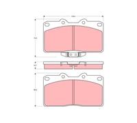 Pastillas de freno GDB4076 TRW para MITSUBISHI DODGE