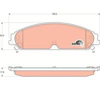 Pastillas de freno GDB4134 TRW para CHRYSLER LANCIA DODGE