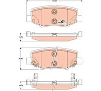 Juego de pastillas de freno TRW GDB4145, atrás