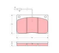 Juego de pastillas de freno TRW GDB443, delante