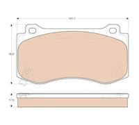 Pastillas de freno GDB4449 TRW para CHRYSLER JEEP DODGE