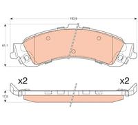 Pastillas de freno GDB4454 TRW para CHEVROLET TAHOE