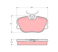 Pastillas de freno GDB460 TRW para SAAB 900 I Combi Coupe 9000 Hatchback 900 I