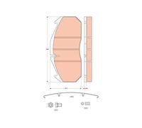 Pastillas de freno GDB5065 TRW para MAN MERCEDES-BENZ RENAULT TRUCKS
