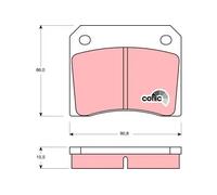 Pastillas de freno GDB557 TRW para JAGUAR MASERATI PEUGEOT DAIMLER ASTON MARTIN