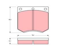 Pastillas de freno GDB660 TRW para FORD TRIUMPH AC MORGAN TVR