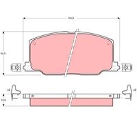 Pastillas de freno GDB798 TRW para TOYOTA LEXUS