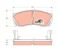Pastillas de freno GDB883 TRW para SUZUKI SUBARU TATA CHEVROLET