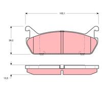 Pastillas de freno GDB887 TRW para MAZDA DAIHATSU SUZUKI