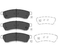 Pastillas de freno KBP-1012 KAVO PARTS para CHEVROLET EPICA