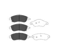 Pastillas de freno KBP-2041 KAVO PARTS para HONDA CR-V III CR-V IV