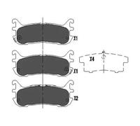 Pastillas de freno KBP-4539 KAVO PARTS para MAZDA MX-5 I 323 F V 323 C V MX-5 II