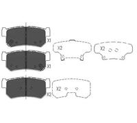 Pastillas de freno KBP-7501 KAVO PARTS para SSANGYONG DAEWOO