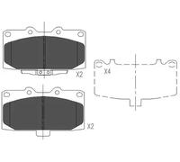 Pastillas de freno KBP-8003 KAVO PARTS para SUBARU TOYOTA