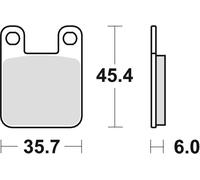 Pastillas de freno KH115 orgánicas para KTM SX 60 / 65 98-01, SUZUKI AY 50 97-06