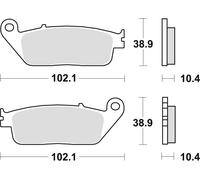 Pastillas de freno KH196 Sinter Street para Honda CBR 1000F (90-92), ST 1100 (90