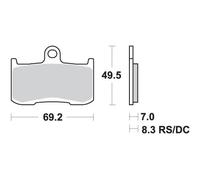 Pastilla de freno SBS P782-DC