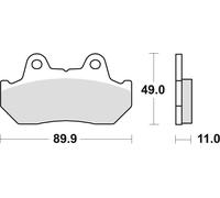 PASTILLAS DE FRENO KH69/3 ORGÁNICAS PARA HONDA CBR 600 / XL 600 V 87-90, CX 650