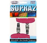 Pastillas de freno Kool-Stop T3 Supra 2 V-Brake para llantas de aluminio, rosa