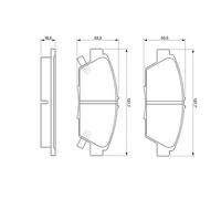 Pastillas de freno Low-Metallic 0 986 424 289 BOSCH para ROVER HONDA