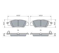 Bosch Juego de pastillas de freno 0 986 460 006 traseras para Mazda CX-5 (KE, GH) Juego de 4